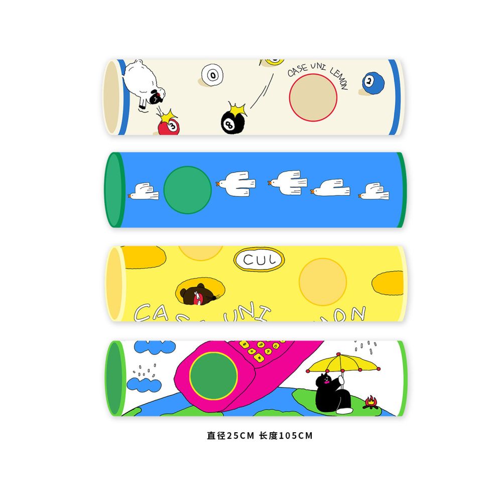 CUL pet cat tunnel multi cat interactive foldable paper tube retractable track drilling hole cat rainbow channel image 4