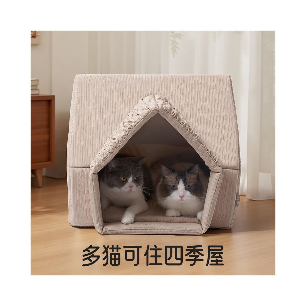 【Pure Sleep 官方正品】四季通用屋型寵物窩|中小型犬貓半封閉深睡窩 - 吉安寵物用品