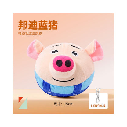 【智能陪伴】電動感應跳跳球狗狗玩具｜語音互動、耐咬磨牙設計（緩解分離焦慮、自動逗狗神器、泰迪柯基幼犬適用，耐咬防撞、寵物自我解悶電動球）