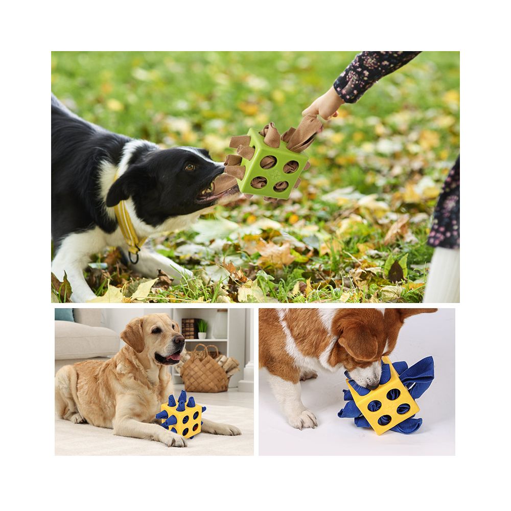 Doglemi dog alone happy leakage toy Rubik s Cube box puzzle solving boredom sniffing dog biting toy hiding food image 4