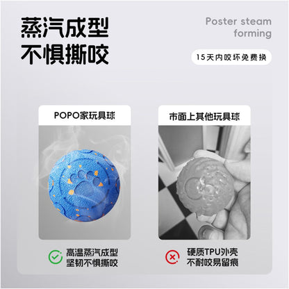 POPO dog toy ball automatic dog walking bite resistant and playful medium sized and large dog remote control jumping ball electric explosive ball image 2