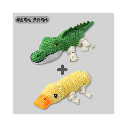 【深度潔牙系列】狗狗耐咬發聲毛絨玩具｜磨牙潔齒安撫神器（緩解分離焦慮、自嗨解悶工具、高品質抗撕裂布料、中小型犬潔牙公仔，官方正品寵物行為訓練補給）