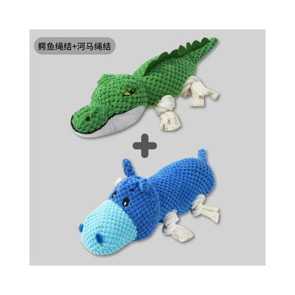 【深度潔牙系列】狗狗耐咬發聲毛絨玩具｜磨牙潔齒安撫神器（緩解分離焦慮、自嗨解悶工具、高品質抗撕裂布料、中小型犬潔牙公仔，官方正品寵物行為訓練補給）