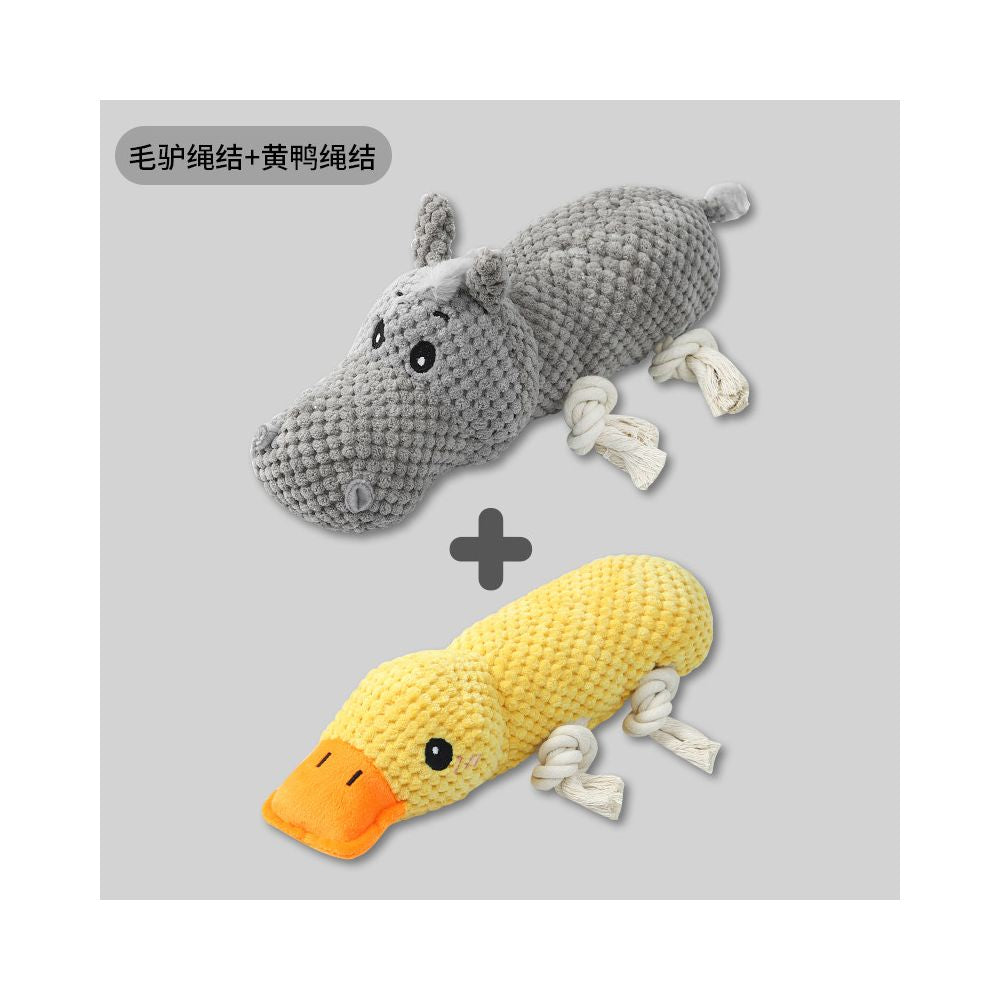 【深度潔牙系列】狗狗耐咬發聲毛絨玩具｜磨牙潔齒安撫神器（緩解分離焦慮、自嗨解悶工具、高品質抗撕裂布料、中小型犬潔牙公仔，官方正品寵物行為訓練補給）