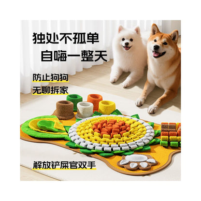 Dog sniffing mat rich and intelligent hidden food leakage toy pet dog intelligence toy self fun and relieving hidden food mat image 4