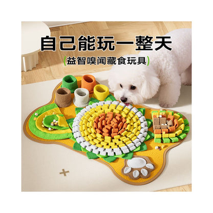Dog sniffing mat rich and intelligent hidden food leakage toy pet dog intelligence toy self fun and relieving hidden food mat image 0