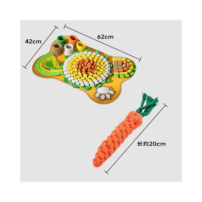 【智力開發系列】狗狗多功能藏食嗅聞墊｜豐富層次漏食益智玩具（緩解分離焦慮、提升 IQ 訓練、室內消耗體力神器、高品質防滑底座，寵物行為訓練專用藏食毯）