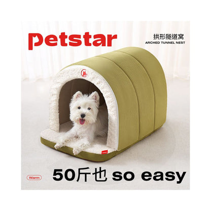 Petstar Tunnel Nest Dog Nest Winter Warmth Removable Washable Pet House Closed Tent Cat and Dog House image 0