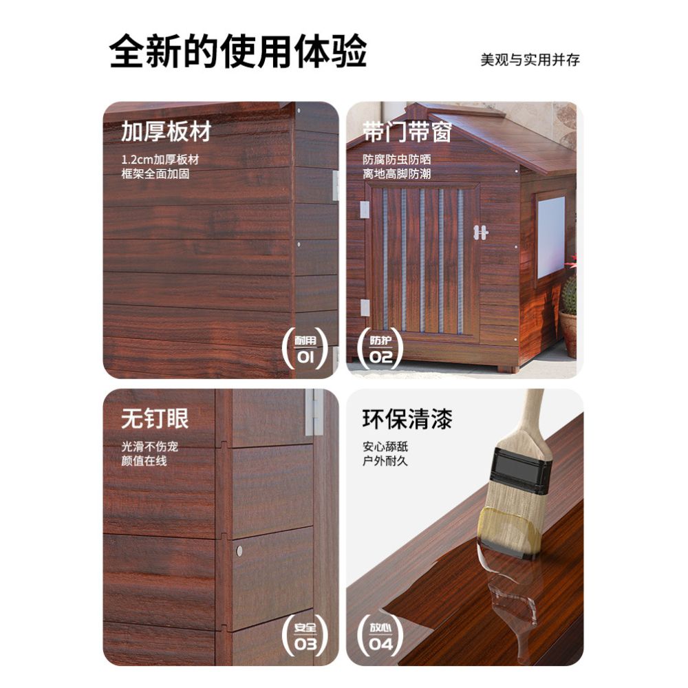 Dog Nest Small Dog House Outdoor Four Seasons Universal Winter Rain proof Cat and Dog Cage Outdoor Pet Exclusive Dog Villa image 1