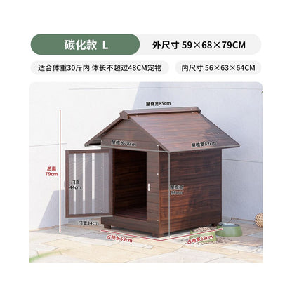 【戶外豪華別墅】全天候防雨狗窩｜四季通用冬季保暖小型犬室外屋（加厚防風抗寒、耐腐蝕防曬材質、戶外貓狗專用別墅籠、高品質室外寵物獨棟空間，全方位保護愛寵的室外避風港）