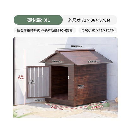 【戶外豪華別墅】全天候防雨狗窩｜四季通用冬季保暖小型犬室外屋（加厚防風抗寒、耐腐蝕防曬材質、戶外貓狗專用別墅籠、高品質室外寵物獨棟空間，全方位保護愛寵的室外避風港）