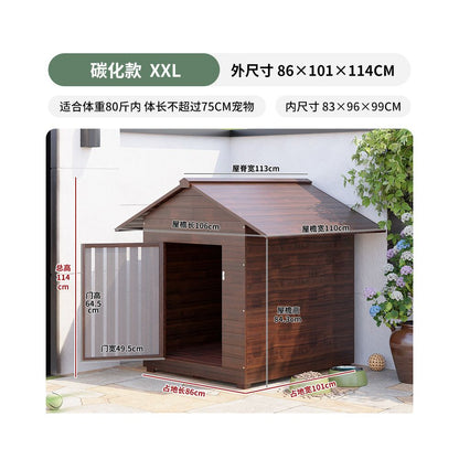 【戶外豪華別墅】全天候防雨狗窩｜四季通用冬季保暖小型犬室外屋（加厚防風抗寒、耐腐蝕防曬材質、戶外貓狗專用別墅籠、高品質室外寵物獨棟空間，全方位保護愛寵的室外避風港）