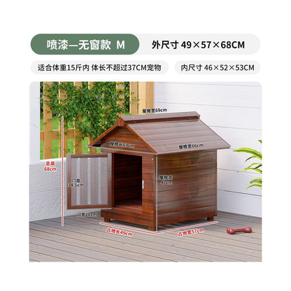 【戶外豪華別墅】全天候防雨狗窩｜四季通用冬季保暖小型犬室外屋（加厚防風抗寒、耐腐蝕防曬材質、戶外貓狗專用別墅籠、高品質室外寵物獨棟空間，全方位保護愛寵的室外避風港）