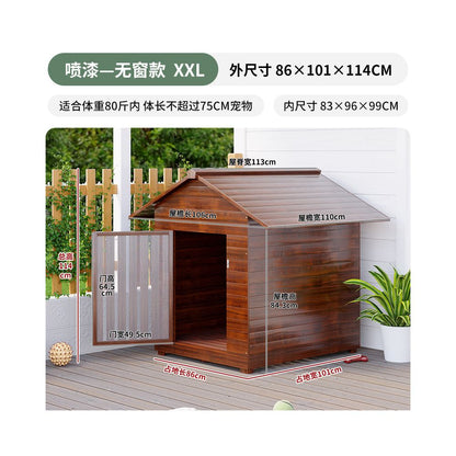 【戶外豪華別墅】全天候防雨狗窩｜四季通用冬季保暖小型犬室外屋（加厚防風抗寒、耐腐蝕防曬材質、戶外貓狗專用別墅籠、高品質室外寵物獨棟空間，全方位保護愛寵的室外避風港）