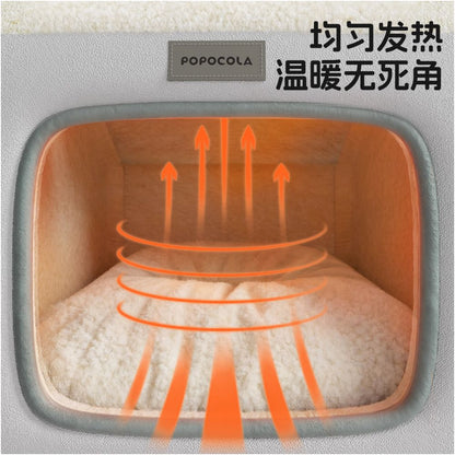 POPO heated cat house winter thick semi enclosed warm and constant temperature dog house electric blanket cat house cat house image 2