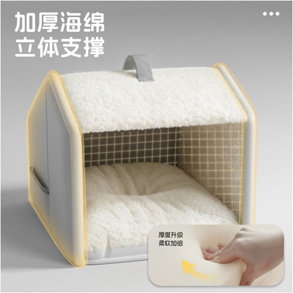 POPO heated cat house winter thick semi enclosed warm and constant temperature dog house electric blanket cat house cat house image 4