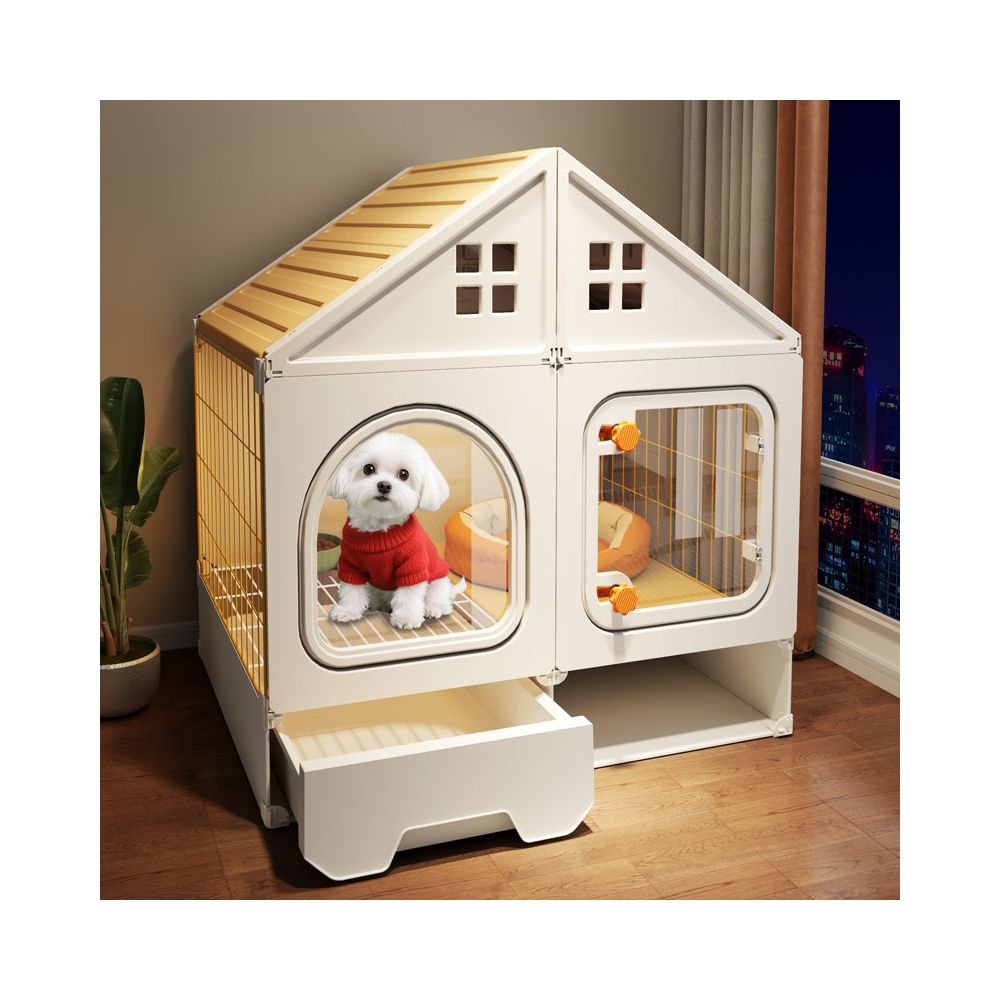 Dog Villa Small Dog with Toilet Separate One Room One Living Room One Bathroom Dog Nest Luxury Dog Cage Home Indoor Dog House image 0