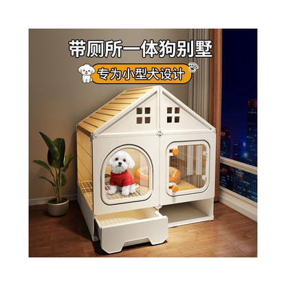 Dog Villa Small Dog with Toilet Separate One Room One Living Room One Bathroom Dog Nest Luxury Dog Cage Home Indoor Dog House image 1