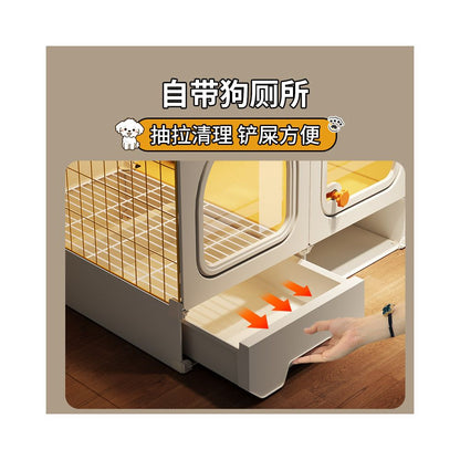 Dog Villa Small Dog with Toilet Separate One Room One Living Room One Bathroom Dog Nest Luxury Dog Cage Home Indoor Dog House image 2