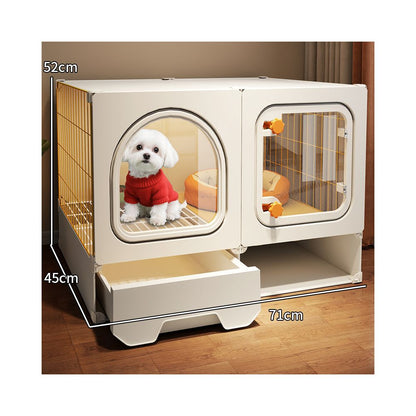【室內豪華別墅】小型犬專用一房一廳一衛狗窩｜帶廁所分離式大型犬籠替代品