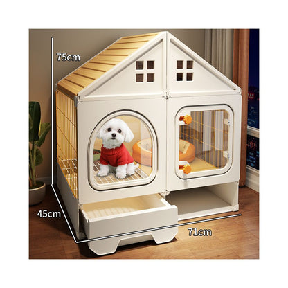 【室內豪華別墅】小型犬專用一房一廳一衛狗窩｜帶廁所分離式大型犬籠替代品