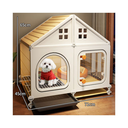 【室內豪華別墅】小型犬專用一房一廳一衛狗窩｜帶廁所分離式大型犬籠替代品