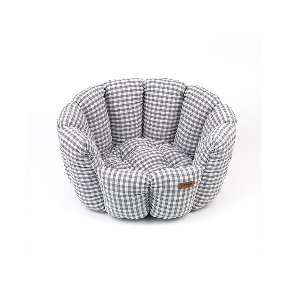 【LMODO 官方正品】韓系經典格紋花盆寵物窩｜四季通用質感貓狗窩