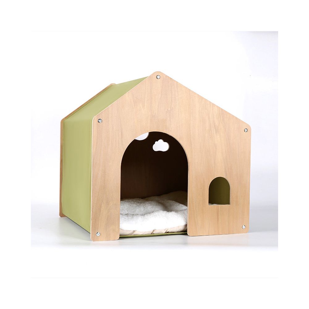 【全方位舒眠】半封閉式寵物帳篷窩｜四季通用可拆洗貓狗窩（泰迪比熊專用睡窩、防風隔音安全感、高品質室內寵物屋、可拆卸易清潔設計，小型犬貓深度睡眠帳篷）