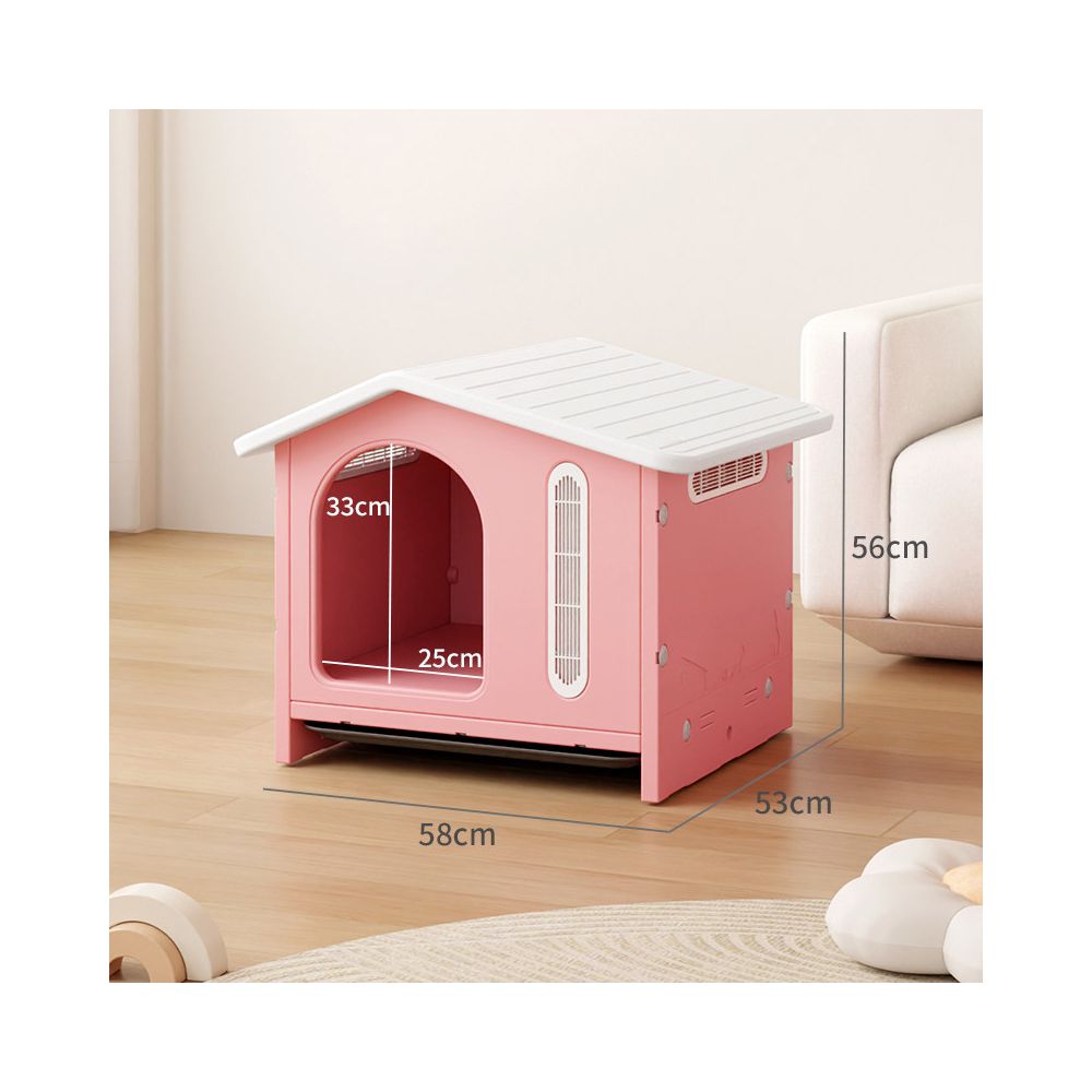 【全天候機能別墅】戶外防雨防曬狗屋｜室內外四季通用貓狗窩（加厚耐候材質、全件可拆卸水洗、防風抗寒室外寵物房、高品質貓狗避風港，打造愛寵專屬的戶外豪華別墅）