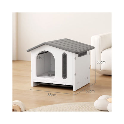 【全天候機能別墅】戶外防雨防曬狗屋｜室內外四季通用貓狗窩（加厚耐候材質、全件可拆卸水洗、防風抗寒室外寵物房、高品質貓狗避風港，打造愛寵專屬的戶外豪華別墅）