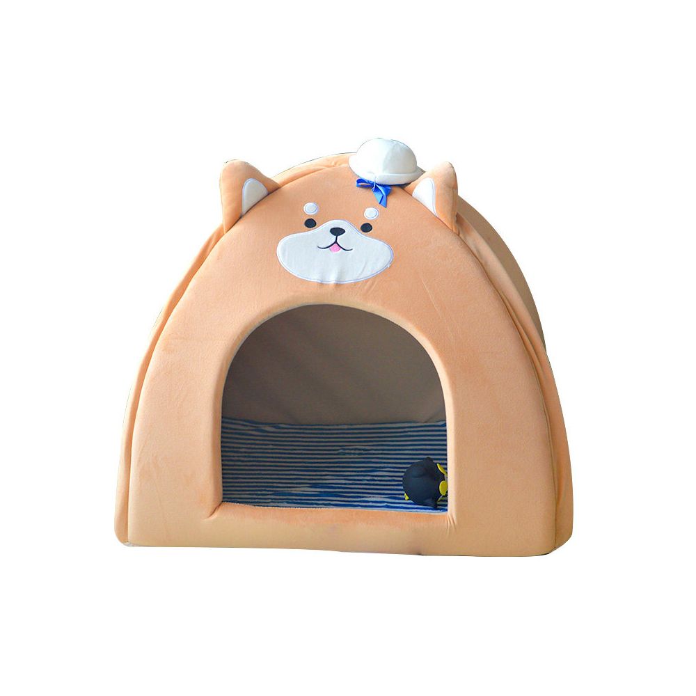 Shiba Inu Royal Navy Style Dog Nest House for Autumn and Winter Warmth Japanese Causeway Burned Cat Nest Dog Sleep Mat for Deep Sleep image 5