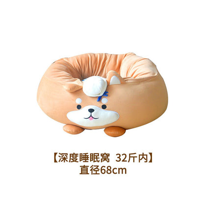 【日系職人風】柴犬專用皇家海軍風睡窩｜燒杉質感秋冬保暖狗屋（深層睡眠加厚墊、築地風情貓狗通用窩、防寒蓄熱機能、Shiba Inu 專屬日式和風床，打造愛寵五星級深眠體驗）