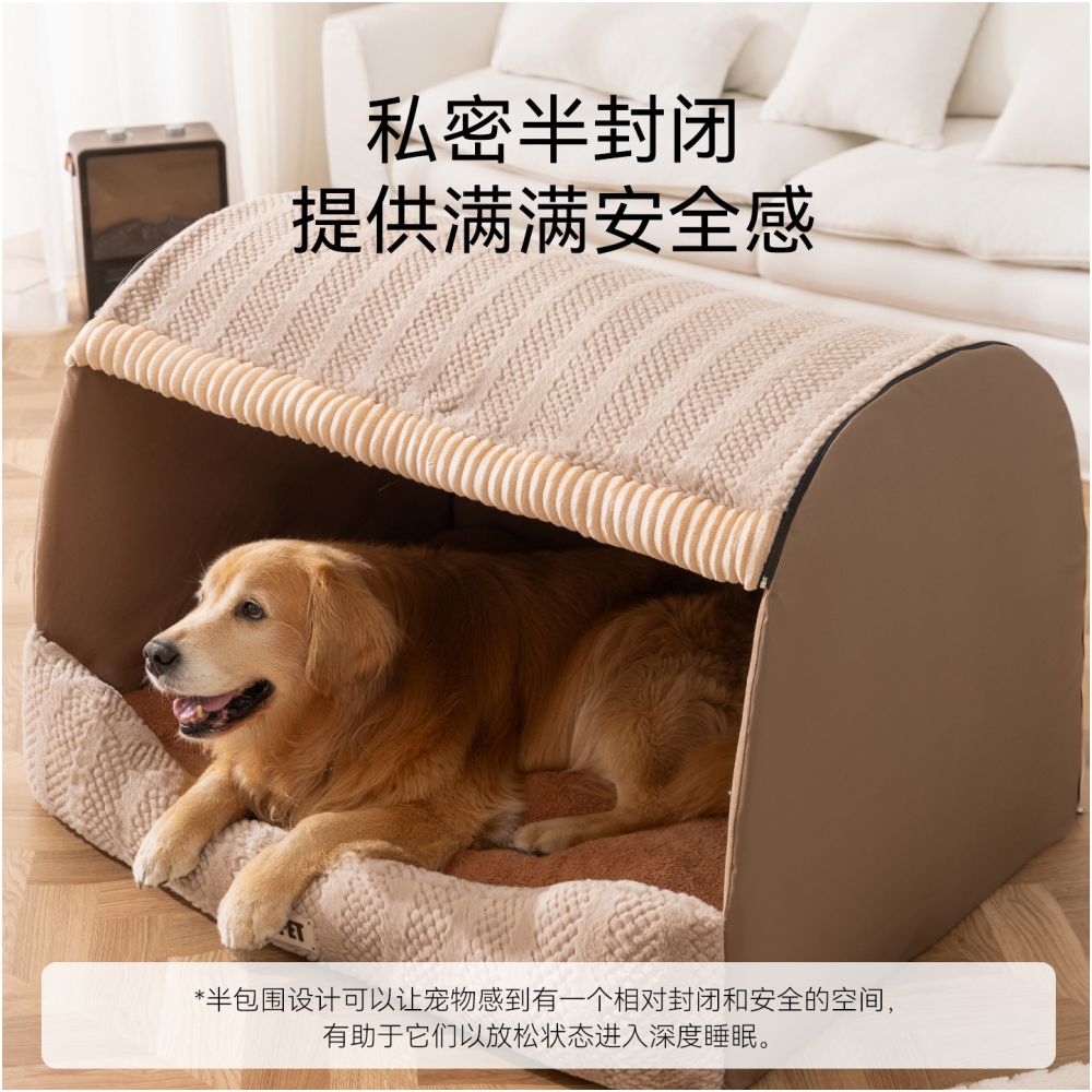 Dog house warm in winter large dog enclosed secure golden retriever sleeping dog house dog house pet image 2
