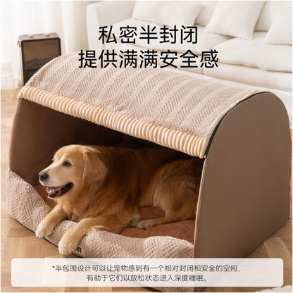 Dog house warm in winter large dog enclosed secure golden retriever sleeping dog house dog house pet image 2