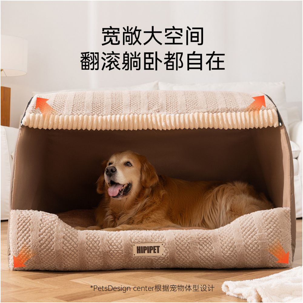 Dog house warm in winter large dog enclosed secure golden retriever sleeping dog house dog house pet image 3