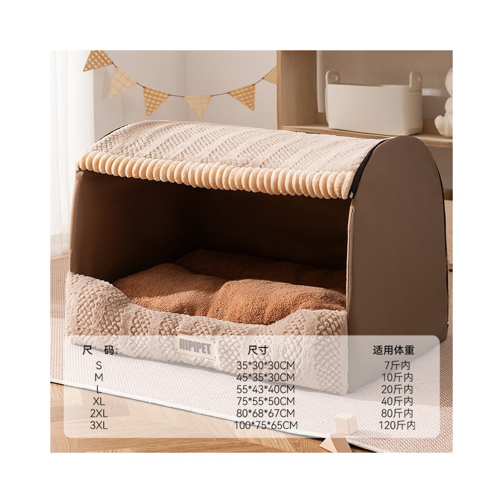 【大狗專用避風港】冬季加厚全封閉狗窩｜黃金獵犬/拉不拉多保暖睡窩