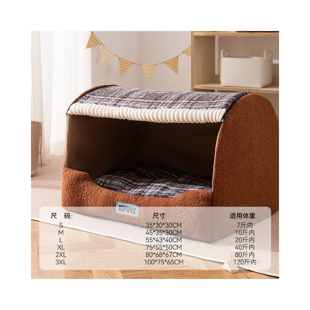 【大狗專用避風港】冬季加厚全封閉狗窩｜黃金獵犬/拉不拉多保暖睡窩