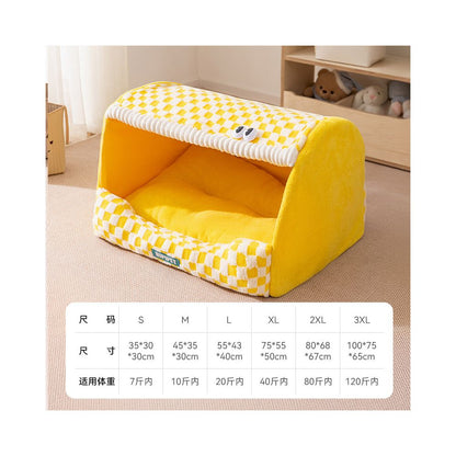 【大狗專用避風港】冬季加厚全封閉狗窩｜黃金獵犬/拉不拉多保暖睡窩