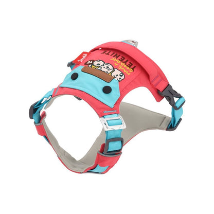 【Momo 原創設計】茶系椰椰系列撞色胸背帶｜多點可調節寵物牽引組