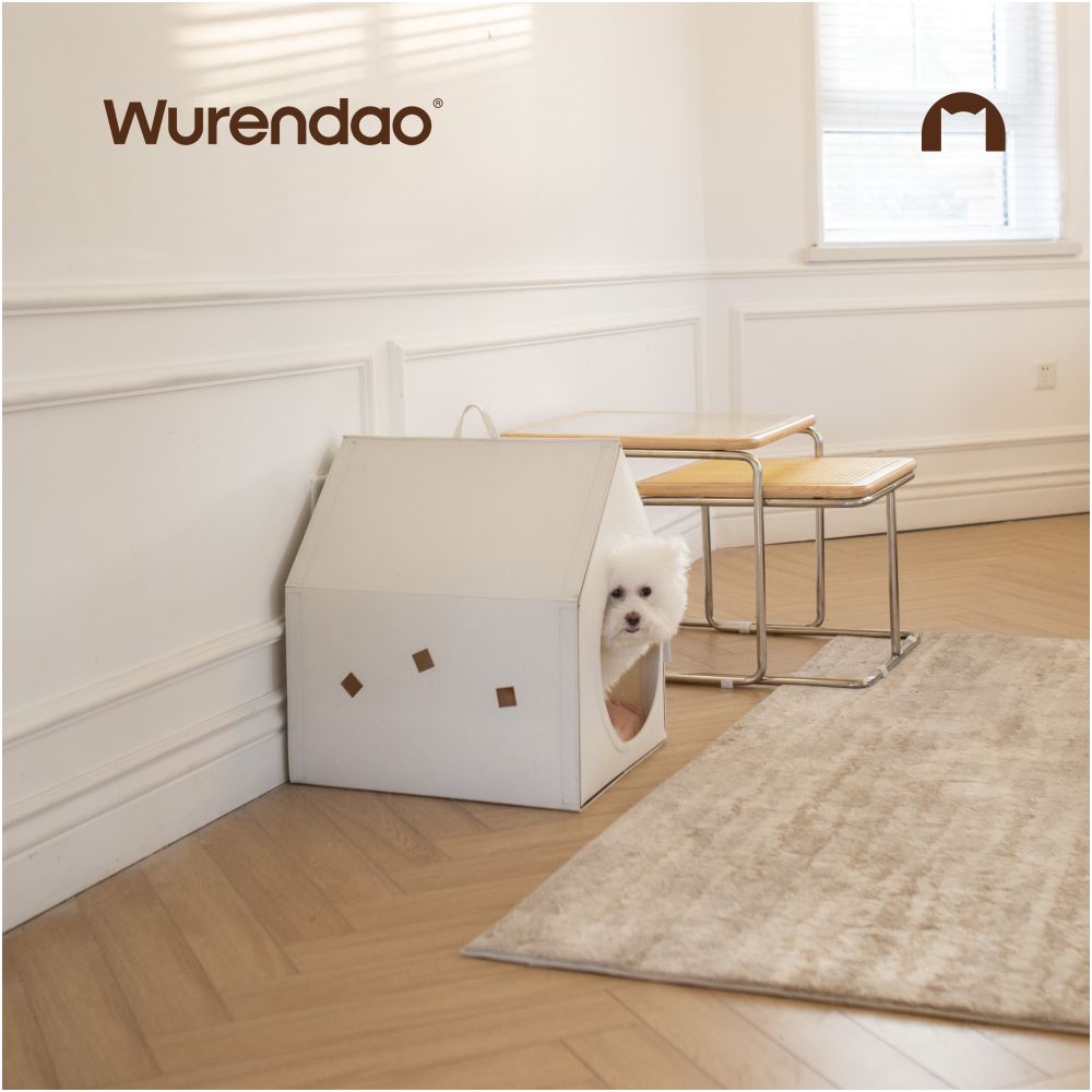 WURENDAO Unmanned Island Cat Nest Winter Warm Felt Dog Nest Four Seasons Universal Semi Enclosed Snowhouse Cat Nest image 4