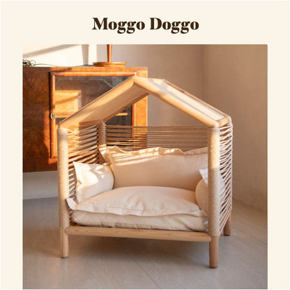 Cat Gu Teasing Dog Pet Nest Solid Wood Cat Villa Dog House Sofa Wooden House Wooden Wood Cat Nest Dog Nest Universal Pet Bed image 2