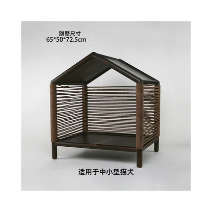 【北歐實木系列】高質感寵物沙發別墅｜多功能實木貓窩狗屋