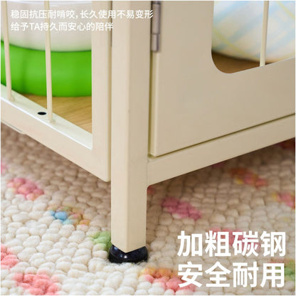 Zeze metal dog cage indoor small dog specific anti escape fence small applicable movable household cage image 3