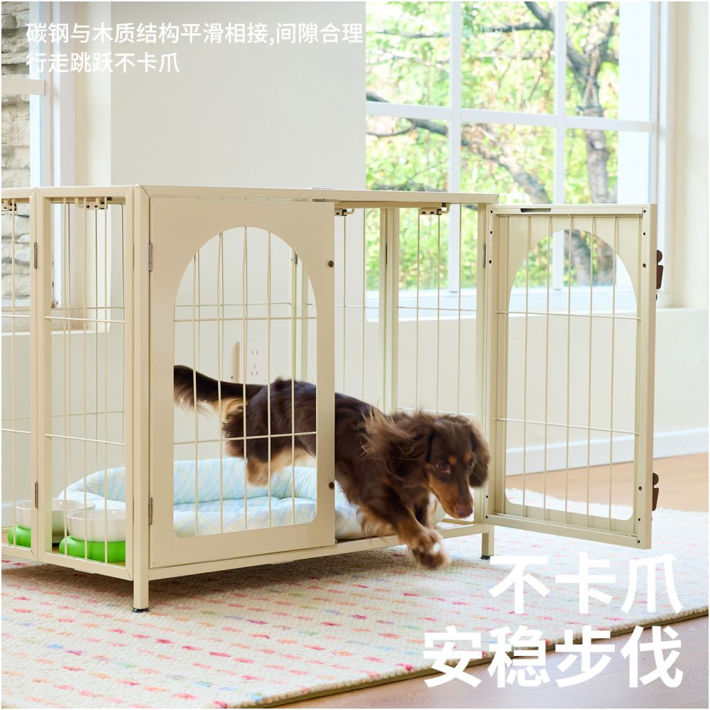 Zeze metal dog cage indoor small dog specific anti escape fence small applicable movable household cage image 5