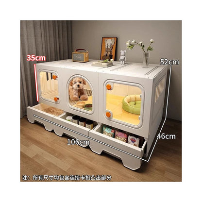 【2026 科學分區款】一房一廳一衛寵物別墅｜自帶廁所乾濕分離狗屋