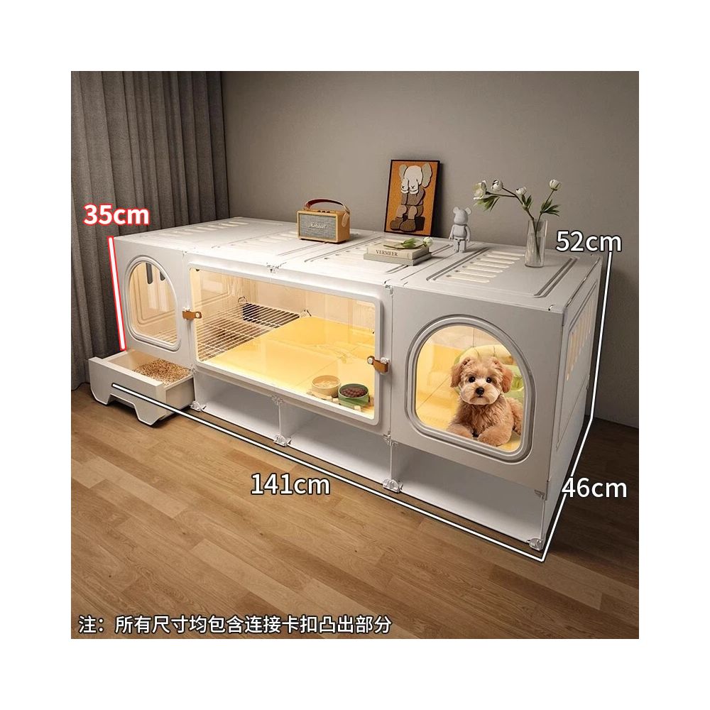 【2026 科學分區款】一房一廳一衛寵物別墅｜自帶廁所乾濕分離狗屋