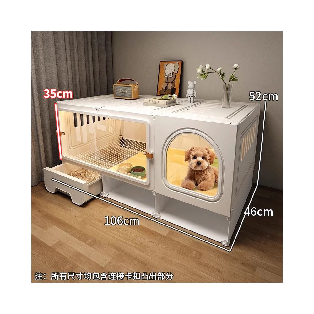 【2026 科學分區款】一房一廳一衛寵物別墅｜自帶廁所乾濕分離狗屋