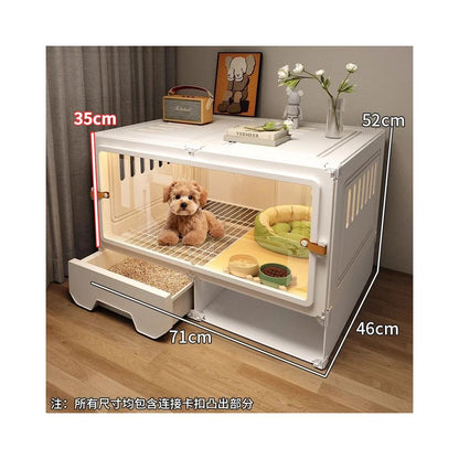 【2026 科學分區款】一房一廳一衛寵物別墅｜自帶廁所乾濕分離狗屋