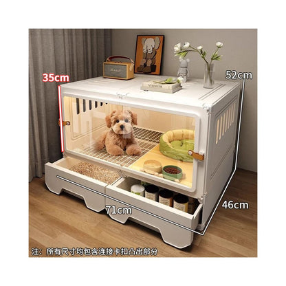 【2026 科學分區款】一房一廳一衛寵物別墅｜自帶廁所乾濕分離狗屋