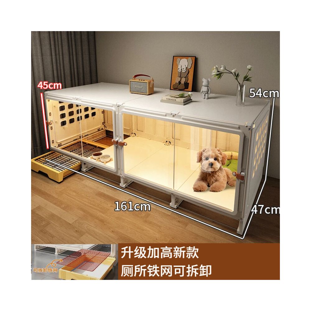 【2026 科學分區款】一房一廳一衛寵物別墅｜自帶廁所乾濕分離狗屋